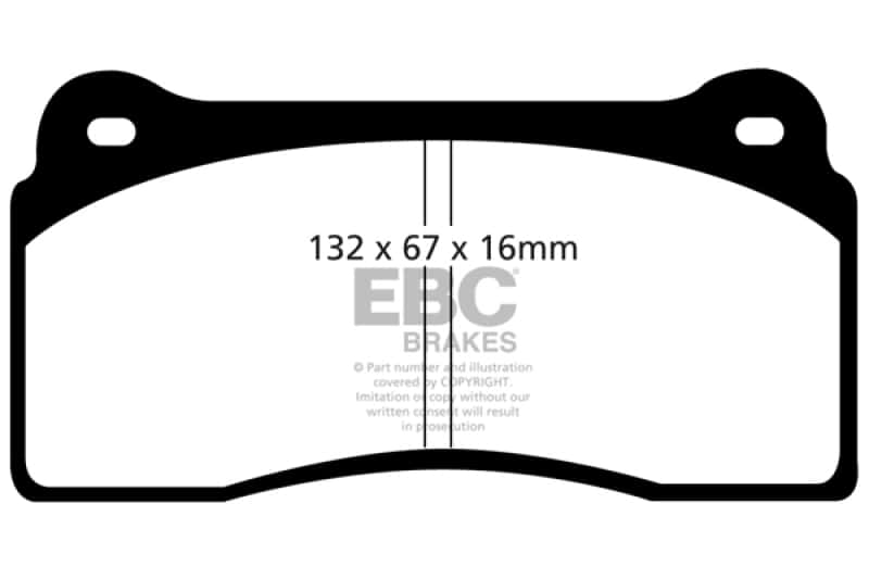 EBC — EBC 99-03 Aston Martin DB7 5.9 Orangestuff Front Brake Pads
Disc Brake Pad - view 4