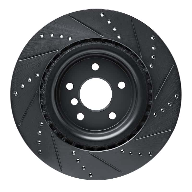 R1 Concepts — R1 16-24 Jaguar XF Rear Left Drilled & Slotted Black Brake Rotor
R1 Brake Rotor Drill - view 5