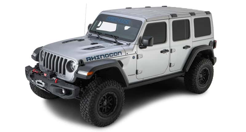 Rhino-Rack — Rhino-Rack 07-10 Jeep Wrangler 2 Door SUV Heavy Duty RLT600 Track Mount 2 Bar Roof Rack - Black
Roof Rack - view 3