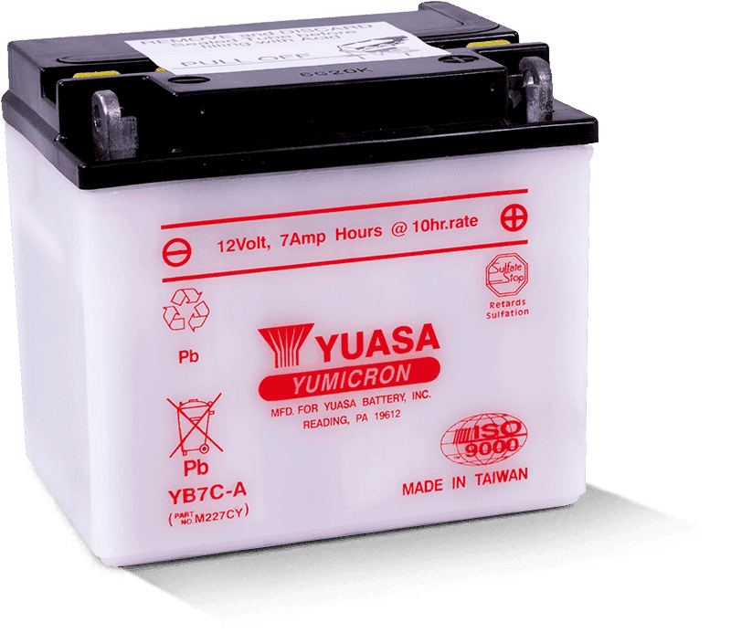 Yuasa Battery — Yuasa YB7C-A Yumicron 12-Volt Battery - view 2