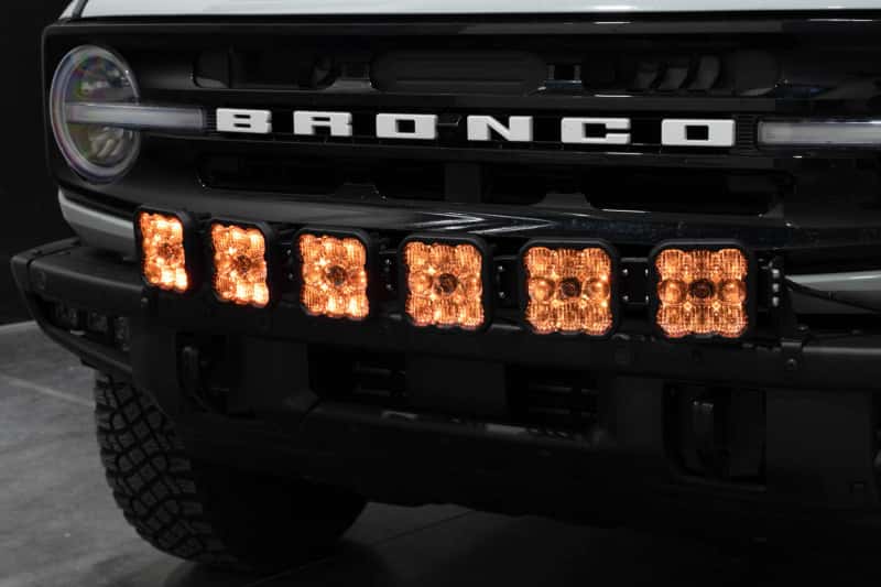 Diode Dynamics — Diode Dynamics Bronco SS5 6-Pod CrossLink Grille Lightbar Kit Sport - White Combo - view 3