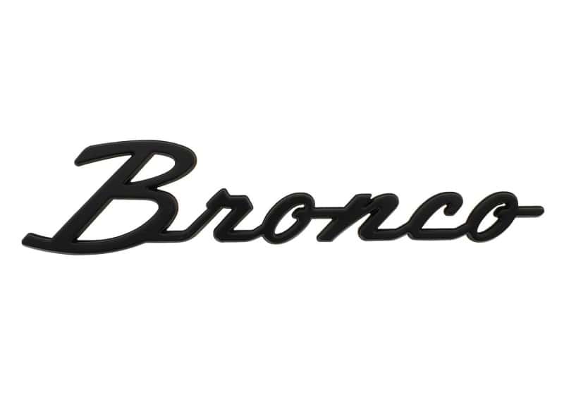Ford Racing — Ford Racing 2021+ Bronco Classic Script Fender Badges - Matte Black (Pair)
Decal - view 10