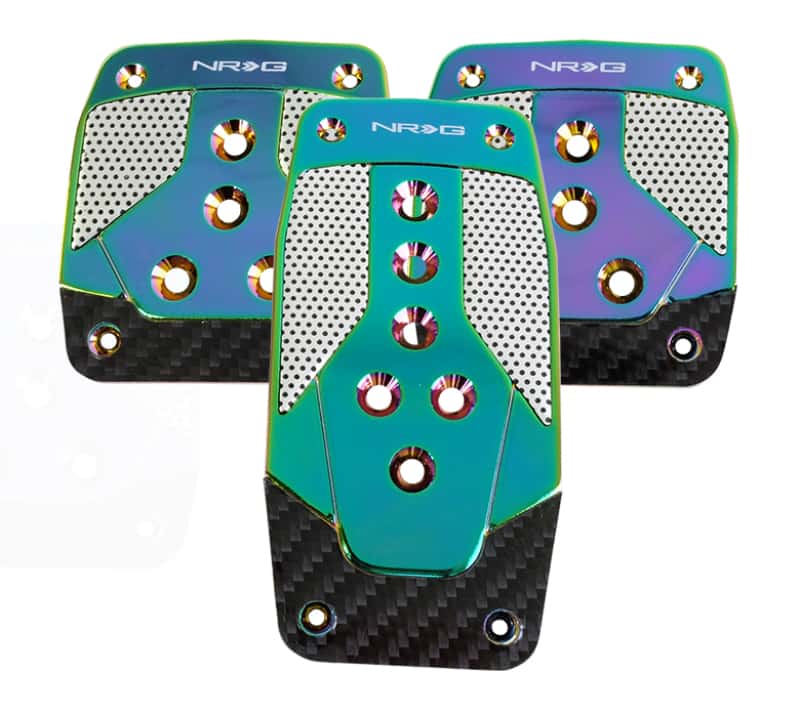 NRG — NRG Aluminum Sport Pedal M/T - Neochrome w/Black Carbon - view 1