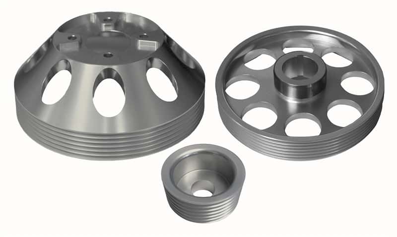 Torque Solution — Torque Solution Lightweight WP/Crank/Alt Pulley Combo (Silver): Hyundai Genesis Coupe 3.8 2010+ - view 1