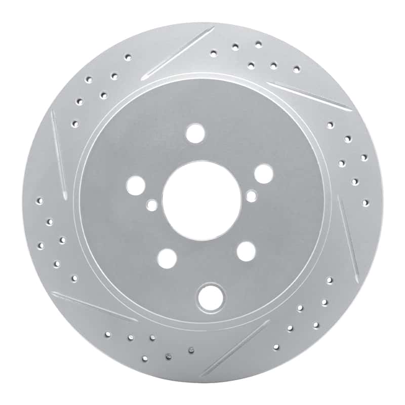 R1 Concepts — R1 14-18 Subaru Forester Rear Left Drilled & Slotted Geo-Carbon Rotor - view 1