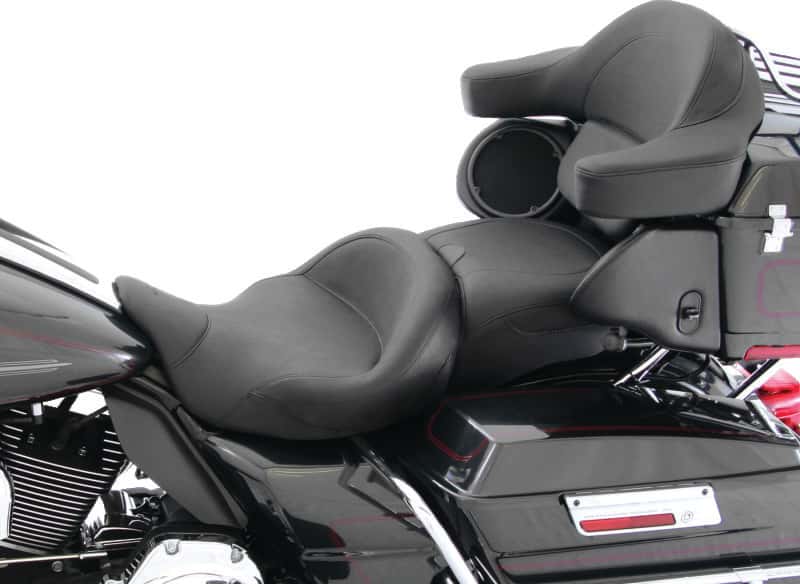 Mustang Motorcycle — Mustang 08-21 Harley Electra Glide, Rd Glide, Rd King, Str Glide Super Touring 1PC Seat - Black - view 2