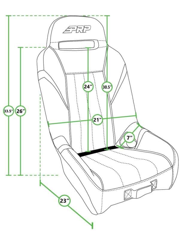 PRP Seats — PRP Polaris RZR PRO XP/PRO R/Turbo R GT/S.E. Suspension Seat- Black/Gray - view 4