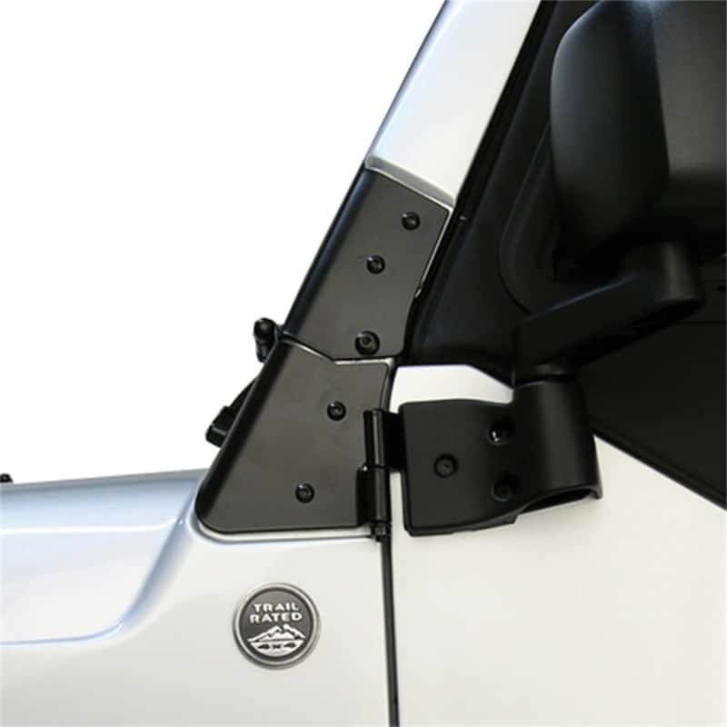 Rugged Ridge — Rugged Ridge 97-06 Jeep Wrangler TJ Black Windshield Hinges
OFFROAD_EXTERIOR - view 3
