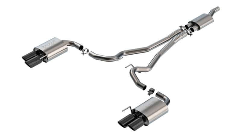 Borla — Borla 2024 Ford Mustang 2.3L Ecoboost S-Type Black Chrome Catback Exhaust w/ Quad Tips - Non-Active
Cat-Back System - view 1