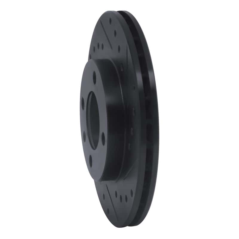 R1 Concepts — R1 80-08 Audi 4000 Front Right Drilled & Slotted Black Brake Rotor
R1 Brake Rotor Drill - view 2