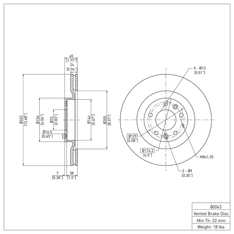 DFC — DFC 04-11 Mazda RX-8 Front GeoSPEC Coated Rotor
DFC Brake Rotor - view 6