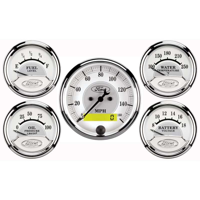 AutoMeter — Autometer Ford Racing Kit Box (5 pc In-Dash Elec Speedo/Oil Pressure/Water Temp/Fuel Level/Volt)
5PC GA KT E SPD FM - view 9