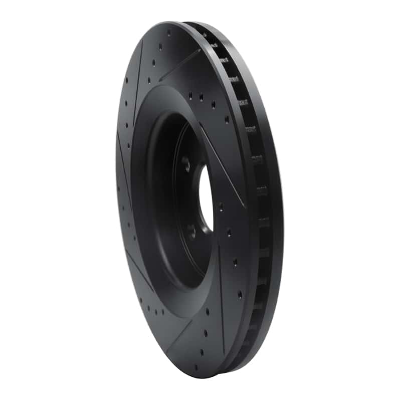 R1 Concepts — R1 06-10 Jeep Grand Cherokee Front Right Drilled & Slotted Black Brake Rotor
R1 Brake Rotor Drill - view 4