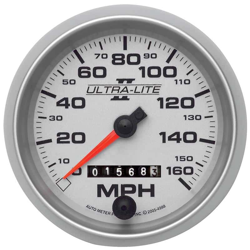 AutoMeter — Autometer Ultra-Lite II 3-3/8in 160MPH Mechanical Speedometer
3-3/8" SPEEDO, 160 M - view 1