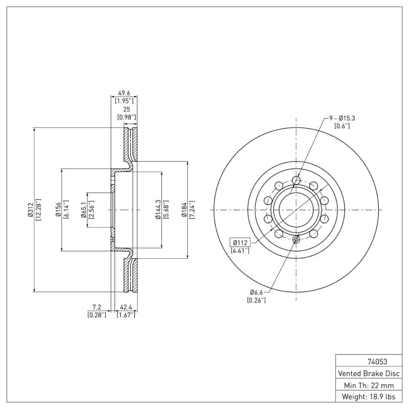 DFC — DFC 05-25 Audi A3 Front GeoSPEC Coated Rotor
DFC Brake Rotor - view 6