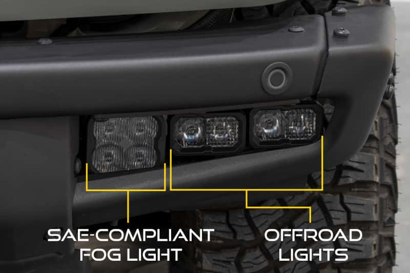 Diode Dynamics — Diode Dynamics 21-Up Ford Bronco Stage Series Fog Pocket Kit - Yellow Max - view 6
