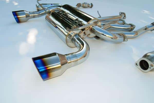 Invidia — Invidia 03-05 Infiniti FX35/45 Gemini Rolled Titanium Tip Cat-back Exhaust - view 2