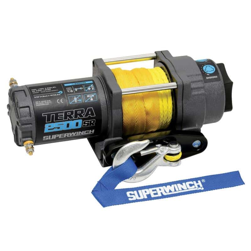 Superwinch — Superwinch 2500 LBS 12V DC 3/16in x 40ft Synthetic Rope Terra 2500SR Winch - Gray Wrinkle - view 12