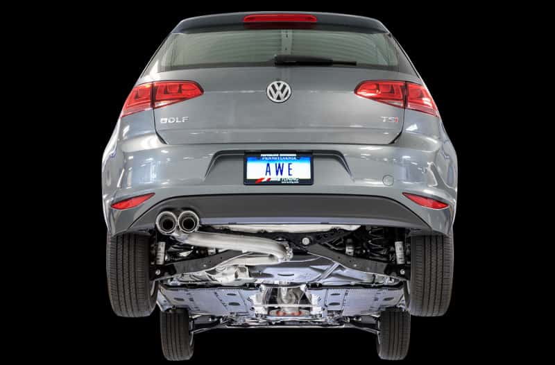AWE Tuning — AWE Tuning VW MK7 Golf 1.8T Track Edition Exhaust w/Diamond Black Tips (90mm)
Track Exhaust - view 2