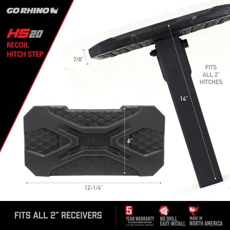 Go Rhino — Go Rhino HS-20 Hitch Bumper Step
HS-20 Hitch Bump - view 4
