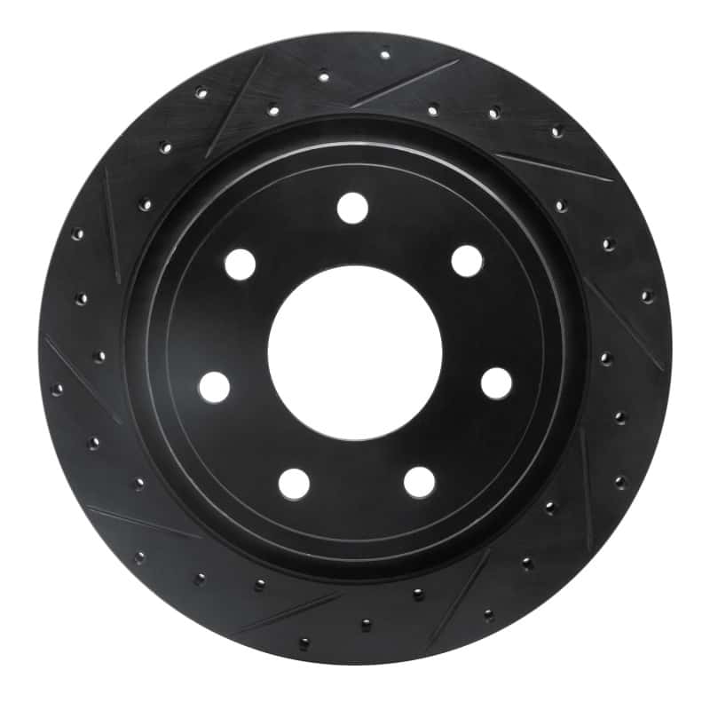 R1 Concepts — R1 12-14 Ford F-150 4WD Rear Left Drilled & Slotted Black Brake Rotor
R1 Brake Rotor Drill - view 1