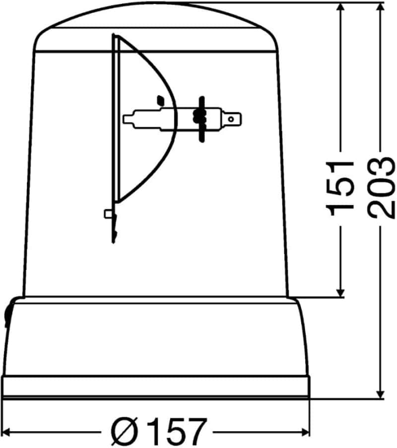 Hella — Hella Rotating Beacon H12V Yellow Mg12 2Rl - view 3