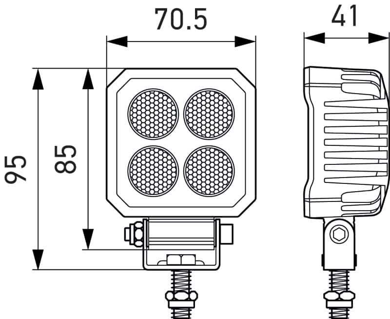 Hella — Hella ValueFit LED Work Light TS1700 LED MV CR LT
Universal Work Lamp - view 2