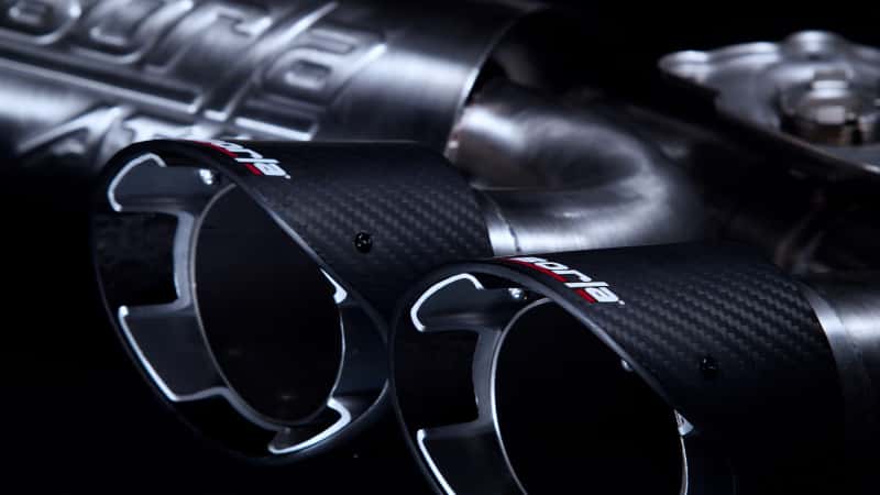 Borla — Borla 2020 Chevrolet Corvette C8 6.2L S-Type Exhaust System Dual Round Angle Cut Carbon Fiber Tips
Cat-Back System - view 3
