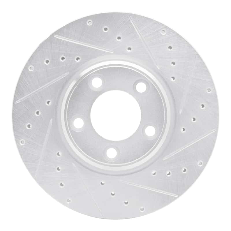 R1 Concepts — R1 00-06 Ford Thunderbird Front Right Drilled & Slotted Silver Brake Rotor
R1 Brake Rotor Drill - view 1
