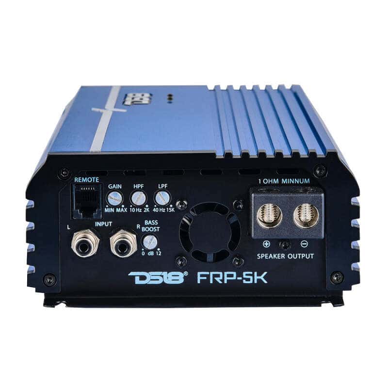 DS18 — DS18 1-Channel Amp Class D Full-Range Monoblock 5000 Watts RMS/1ohm DPIV1/0 Terminals Included Blue - view 3