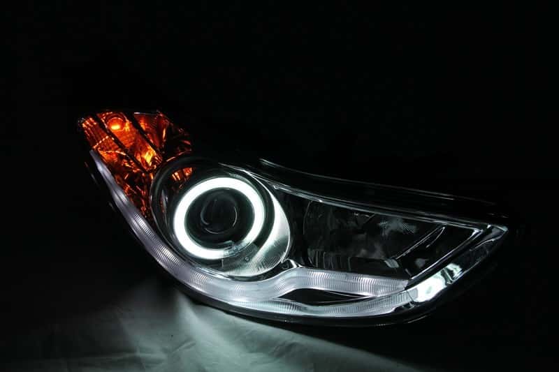 ANZO — ANZO 2011-2014 Hyundai Elantra Projector Headlights w/ Halo Black (CCFL)
Head Light Set
HdLtSet - view 4