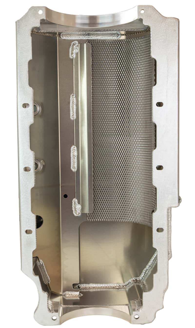 Moroso — Moroso Donovan 700/DRC2 Big Block (w/Double Power Kick Outs) Wet Sump 6-7qt 8in Aluminum Oil Pan - view 2