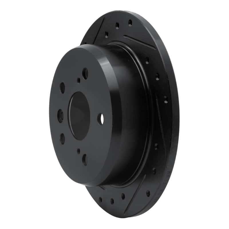 R1 Concepts — R1 02-08 Lexus ES300 Rear Left Drilled & Slotted Black Brake Rotor
R1 Brake Rotor Drill - view 2