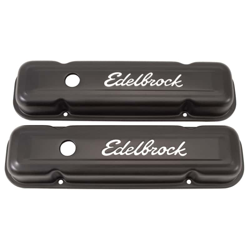 Edelbrock — Edelbrock Valve Cover Signature Series Pontiac 1962-1979 301-455 CI V8 Low Black
CHROME/PRO-FLO - view 3