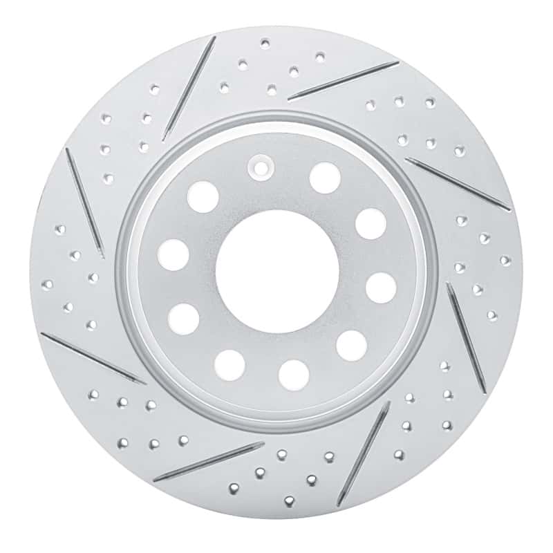 R1 Concepts — R1 05-18 Audi Q3 (Mexico) Rear Left Drilled & Slotted Geo-Carbon Rotor - view 1