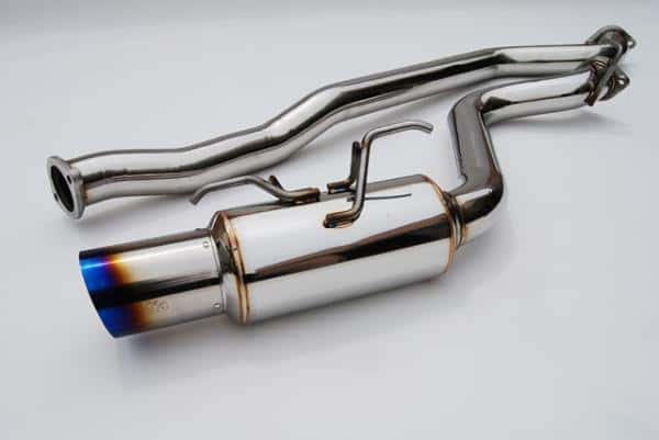 Invidia — Invidia 08+ WRX Hatch / 08 STi 76mm RACING Titanium Tip Cat-back Exhaust - view 1