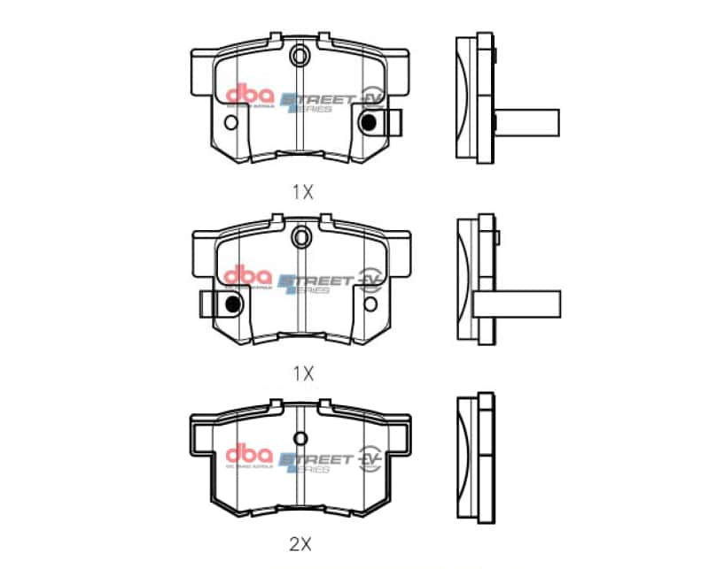 DBA — DBA 97-99 Acura CL 4 Cyl Rear SSEV Street Series Brake Pads
Brake Pad - view 2