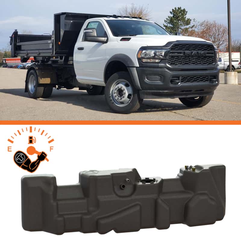 Titan Fuel Tanks — Titan Fuel Tanks 07-24 RAM 60in/84in/108in/120in Cab & Chassis 40 Gallon XXL Mid-Ship Fuel Tank
Fuel Tank - view 2