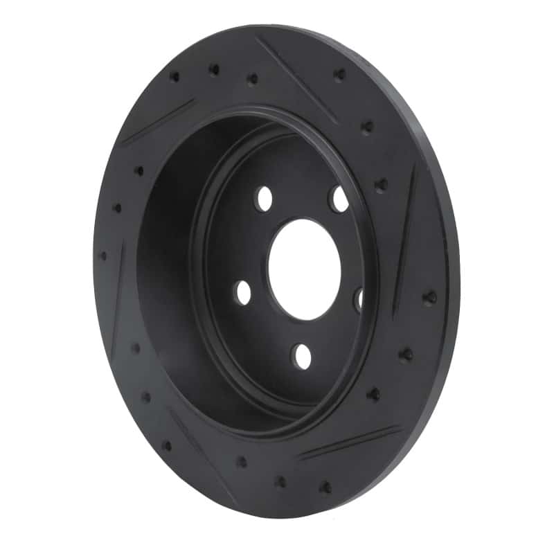 R1 Concepts — R1 03-10 Chrysler PT Cruiser Rear Left Drilled & Slotted Black Brake Rotor
R1 Brake Rotor Drill - view 4