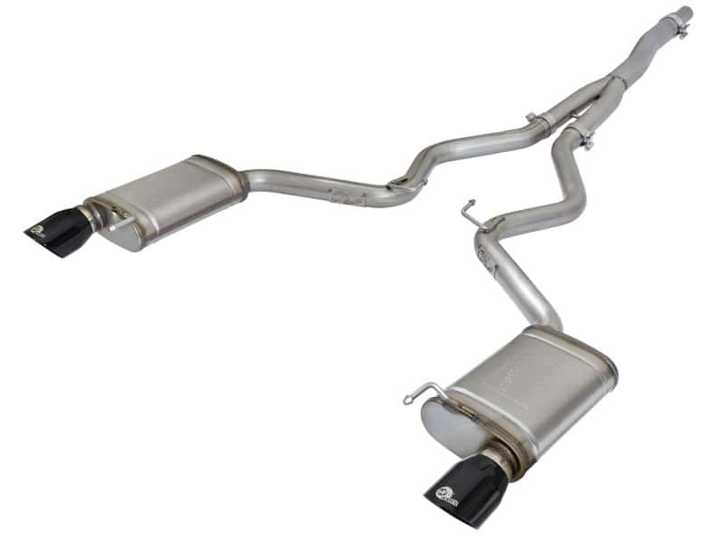 aFe — aFe MACHForce XP Exhausts Cat-Back SS-304 EXH w/ Black Tips 15-16 Ford Mustang EcoBoost 2.3L (t)
Cat-Back Exhaust - view 1