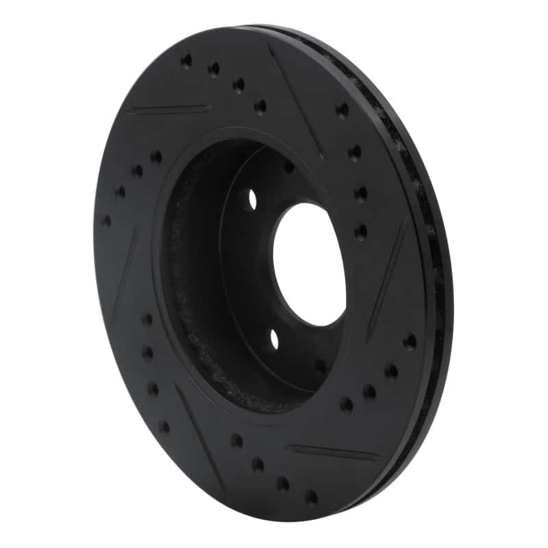 R1 Concepts — R1 86-17 Nissan NX Front Left Drilled & Slotted Black Brake Rotor
R1 Brake Rotor Drill - view 4