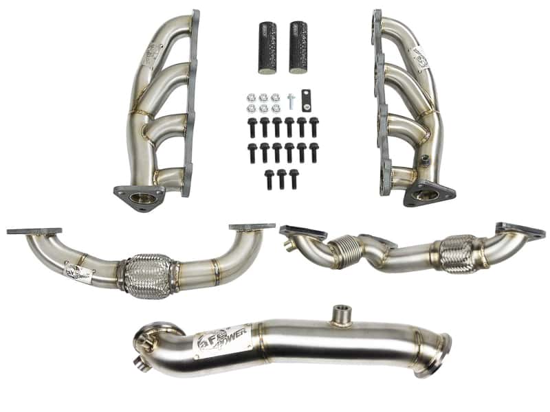 aFe — aFe Twisted Steel Headers Up-Pipes & Down-Pipe 11-15 GM Diesel Trucks V8-6.6L (td) LML
Header & Downpipe - view 1