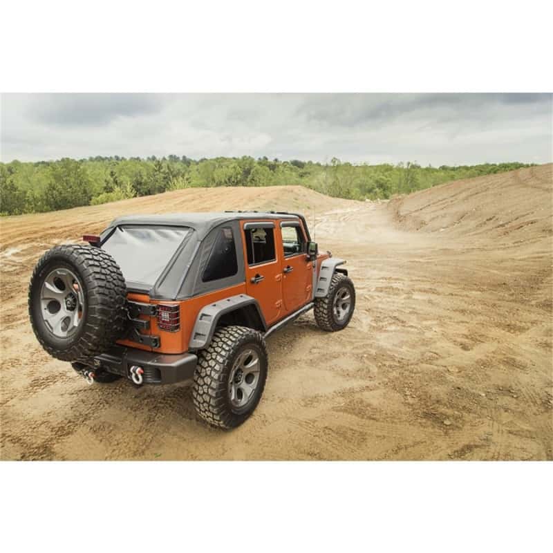 Rugged Ridge — Rugged Ridge Bowless Soft Top Black Diamond 4-Door 07-18 Jeep Wrangler JK
Brief Soft Top
OFFROAD_TOPS - view 3