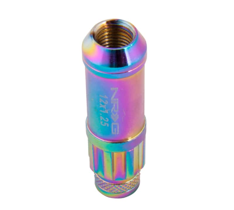 NRG — NRG 700 Series M12 X 1.25 Steel Lug Nut w/Dust Cap Cover Set 21 Pc w/Locks & Lock Socket - Neochrome - view 8