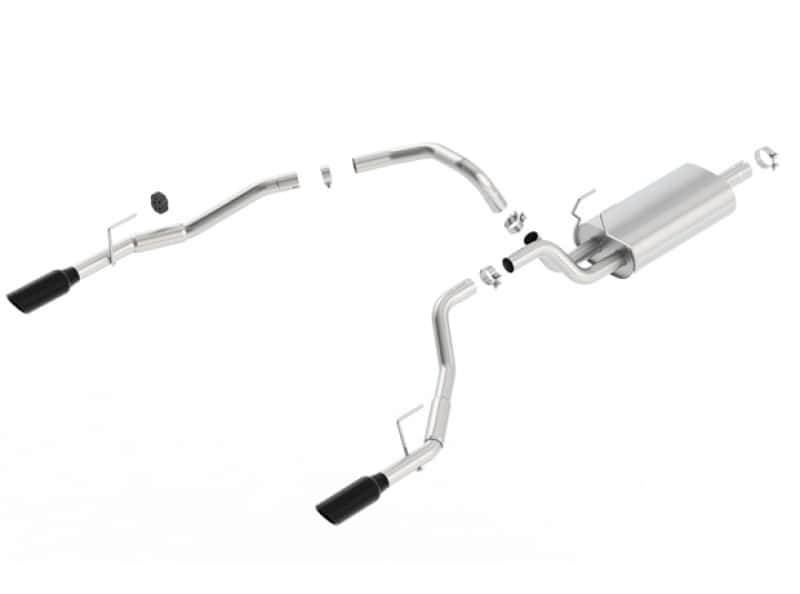 Borla — Borla 09-17 Ram 1500 5.7L V8 5in Single Tip Black Chrome Cat-Back Touring Exhaust Through Bumper
Cat-Back System - view 6