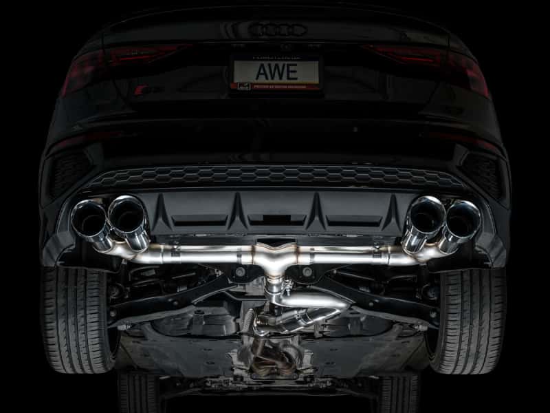 AWE Tuning — AWE 22-24 Audi 8Y S3 Track Edition Exhaust  - Chrome Silver Tips
Track Catback - view 9