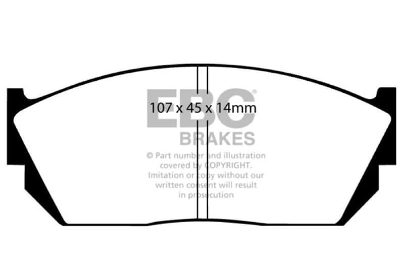EBC — EBC 82-84 Honda Civic Hatchback 1.3 (5 Speed) Ultimax2 Front Brake Pads
Disc Brake Pad - view 1