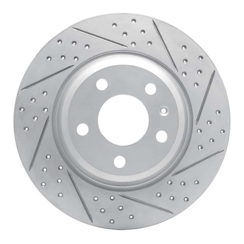 R1 Concepts — R1 08-25 Audi A4 (USA/Canada) Rear Right Drilled & Slotted Geo-Carbon Rotor - view 1