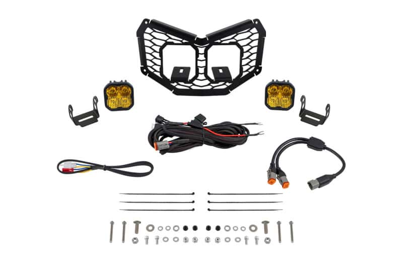 Diode Dynamics — Diode Dynamics 17-24 Can-Am Maverick X3 Stage Series LED Grille Kit - Sport Yellow Combo - view 1