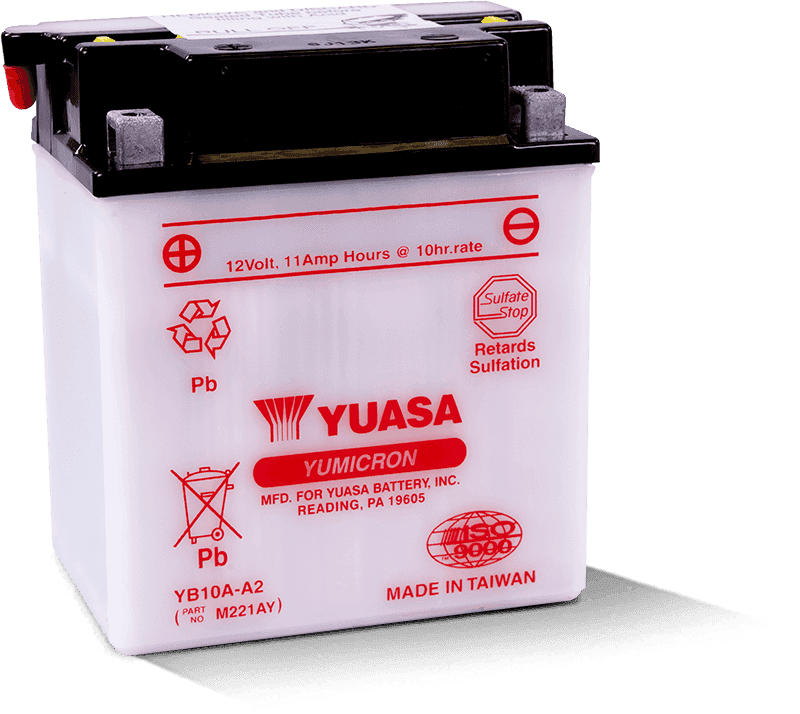 Yuasa Battery — Yuasa YB10A-A2 Yumicron 12-Volt Battery - view 2